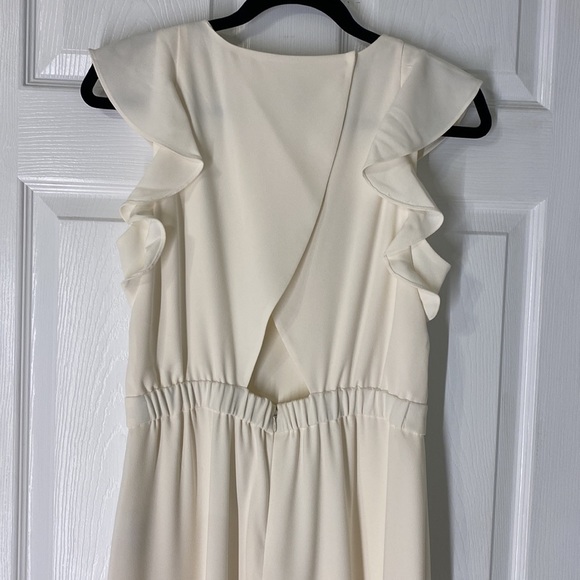 J Crew Sleeveless Ruffle Jumpsuit in 365 crepe - Picture 3 of 6